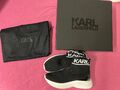 Karl Lagerfeld Schuhe Sockenschuhe Schwarz 41 Skyline Knit Ankle Pull On