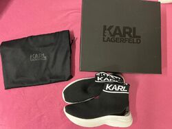 Karl Lagerfeld Schuhe Sockenschuhe Schwarz 41 Skyline Knit Ankle Pull On