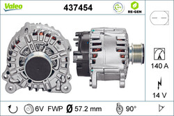 Valeo 437454 Generator für Audi Ford Chrysler Dodge Jeep Seat 2006-2015