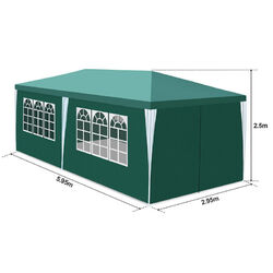 Pavillon Partyzelt Pavillion Gartenpavillon Gartenzelt Fest UV-Schutz 3x3m/3x6m