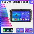 8+128Autoradio Android 12 CarPlay GPS WiFi für VW GOLF 5 6 Passat Polo Touran T5