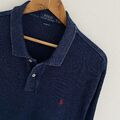 Ralph Lauren Poloshirt Größe XL X Large Herren blau einfarbig klassische Passform kurzärmelig