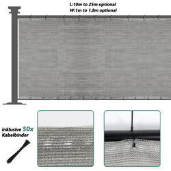 Sichtschutz Zaunblende Sichtblende Gewebe Gartenzaun HDPE Windschutz Bauzaun