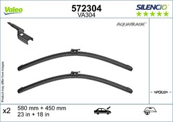 VALEO Wischblatt Scheibenwischer SILENCIO AQUABLADE SET 572304 für ALPINE A110 2