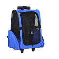 Hundetrolley Transporttasche Tragetasche 2-in-1 Haustierrucksack Trolley Blau