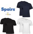 Damen T-Shirts, Rundhalsausschnitt, schlicht, Bambus & Baumwolle, etikettlos, im 2er-Pack - Spairs