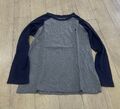 POLO RALPH LAUREN Langarm-Shirt GRAU / BLAU - M ca. Gr. 152 - 10-12 Jahre - TOP