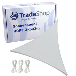 Sonnensegel 3x3x3m HDPE luftdurchlässig wasserdurchlässig Schatten Garten Balkon