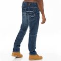 Herren Gerades Bein Jeans Enzo Designer Reguläre Passform Denim Hose Alle Taille