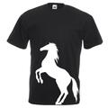 T-Shirt Unisex schwarz Hengstzucht Pferd Reiter edel Pferd