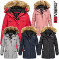 Geographical Norway Damen Parka Jacke Winterjacke Kapuze Webpelz WR912F/GN 