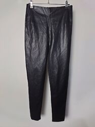 Rundholz schwarz dünne Kunstleder Stretch Leggings dünne Hose Größe Medium 