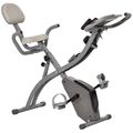 2-in-1 Faltbarer Heimtrainer Liegerad Stationärrad 8 Stufen Verstellbar Magne