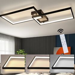 LED Design Deckenleuchte Dimmbar Deckenlampe mit Fernbedienung Wohnzimmer Flur