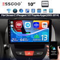 64G Android 13 Carplay GPS Autoradio WIFI Für Toyota Aygo Peugeot 107 Citroen C1