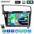 2+64G Android 13 Autoradio Apple Carplay WiFi GPS DAB+ Für VW Golf 7 MK7 VII KAM