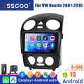 4+64G CarPlay Android13 Autoradio Kam BT DAB GPS Nav Für VW Beetle 2001-2010 9"