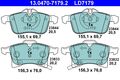 Bremsbelagsatz Scheibenbremse ATE Ceramic 13.0470-7179.2 für OPEL MERIVA ZAFIRA