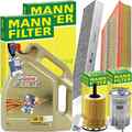 MANN INSPEKTIONSPAKET+CASTROL 5W-30 ÖL passend für 1.9 TDI VW SHARAN 130-150 PS