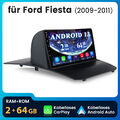 Android 13 2+64GB 9”Autoradio Carplay GPS Für Ford Fiesta 2009-2011 WIFI SWC DAB