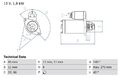 Starter Bosch 0 986 016 740 passend für NISSAN