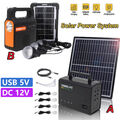 Tragbare Solar Power Station Solarpanel Notstromver Strom Generator Kit mit LED