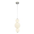 Searchlight SNOWBALL 3LT Pendelleuchte, Chrom mit OPAL Glas schirm