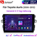 6+128GB Carplay Autoradio Für Toyota Auris 2006-2012 Android 12 GPS NAVI BT DAB+