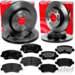 brembo BREMSSCHEIBEN + BELÄGE VORNE + HINTEN für HYUNDAI i30 GD auch Kombi CoupeVA 280x23mm // HA 262x10mm // Einschränkungen beachten
