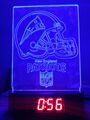 New England Patriots Led Tischlampe mit Digital Uhr