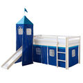 Hochbett mit Rutsche Kinderbett 90x200 Etagenbett Spielbett Turm Homestyle4u