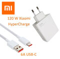 Original Xiaomi 12T 13T Pro Schnell Ladegerät Ladekabel 120W HyperCharge USB-C