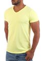 Carisma Herren T-Shirt tiefer V-Ausschnitt einfarbig slimfit dehnbare Passform