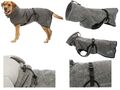 Trixie Hundebademantel  Trockencape Frottee Bademantel für Hunde XS - XXL grau