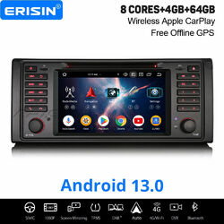 64GB Android 13 CarPlay DAB+ Autoradio BMW 5 E39 M5 WiFi 8-Kern DSP SWC DVD Navi