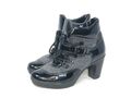 HÖGL Leder Lackleder Ankle Boots Stiefelette schwarz anthrazit Gr. 37 UK4 