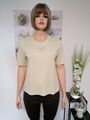 AZ MODELL - kombistarkes Basic-Shirt Gr.48 beige mit dezentem Glitzer vorne