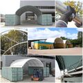 Container Überdachung 6x6 - 10x12 m Contop Seecontainer Überdachung Halle PVC PE