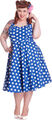 Hell Bunny MARIAM Polka Dots 50s Punkte SWING Vintage Retro KLEID Plus HBL Size