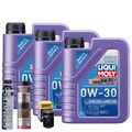 Motoröl 0W30 LIQUI MOLY Synthoil Longtime 3L+HENGST Ölfilter +Spülung +Cera Tec