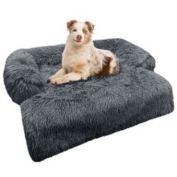 Hunde Bett Sofa Schutz, Couch Auflage Hundematte Plüsch, Wasserdicht Waschbar, M