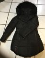 Marikoo Damen Winter Jacke Stepp Mantel Parka Winterjacke Kunstpelz Warm Kapuze 