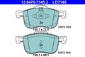 Bremsbelagsatz Scheibenbremse ATE Ceramic 13.0470-7145.2 für VOLVO S60 V70 XC70