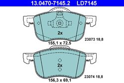 Bremsbelagsatz Scheibenbremse ATE Ceramic 13.0470-7145.2 für VOLVO S60 V70 XC70