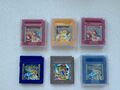 Nintendo Gameboy Color Spiel Auswahl Pokemon Rot Gelb Blau und Mario