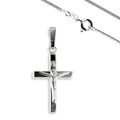 KREUZ ANHÄNGER / KETTE ECHT 925 SILBER JESUS KORPUS HERREN UNISEX SCHMUCK 745 