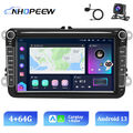 8Core 4+64G Android 13 Carplay Autoradio GPS Navi für VW Golf EOS Seat Skoda+Kam