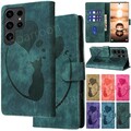 Für Samsung Galaxy S25 S24 Ultra S23 S22 A54 A15 Leder Wallet Tasche Handyhülle