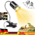 Schildkröten Wärmelampe Reptilien Terrarium Lampe UV 25+50W Heizlicht mit Timer