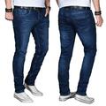 A. Salvarini Designer Herren Jeans Hose Basic Stretch Jeanshose Regular Slim NEU